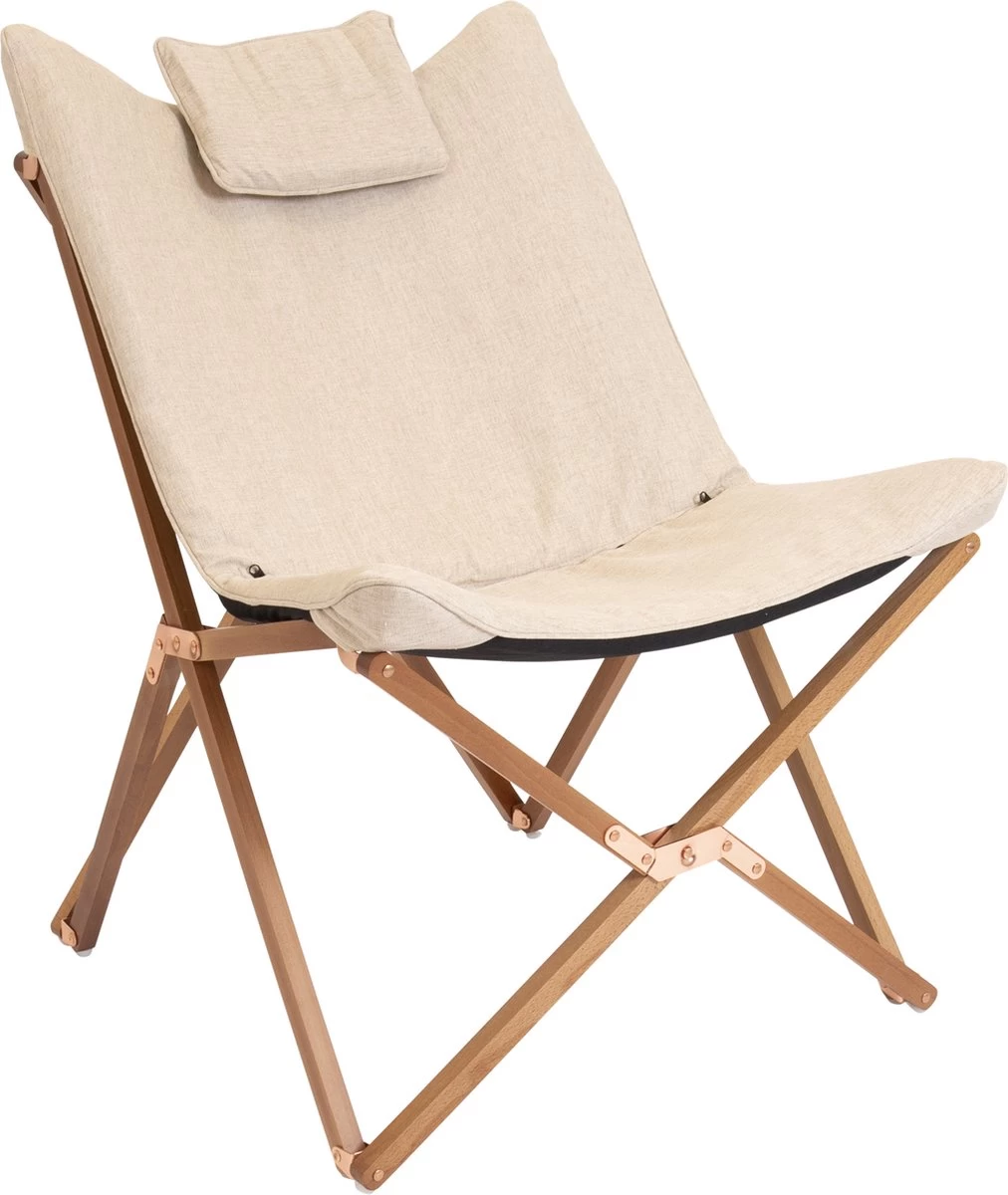 Bo-Camp Urban Outdoor Collection - Relaxstoel - Bloomsbury - M - Oxford Polyester - Beige 6 Bo-Camp Urban Outdoor Collection - Relaxstoel - Bloomsbury - M - Oxford Polyester - Beige - Afbeelding 6