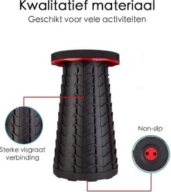 Kampeerkruk - Uitschuifbare Kruk - Rood/Zwart- Tot 120 Kg - Travel Stool - Opvouwbare Campingkruk - Inklapbaar Krukje - Telescopische Kruk - Camping - Outdoor 17 Kampeerkruk - Uitschuifbare Kruk - Rood/Zwart- Tot 120 Kg - Travel Stool - Opvouwbare Campingkruk - Inklapbaar Krukje - Telescopische Kruk - Camping - Outdoor -Buiten Kamperen 1069x1200 1