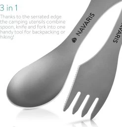 Navaris 2x Spork Titanium Campingbestek - Vork, Mes En Lepel In één - Bestek Voor Onderweg En Op Reis - Lichtgewicht - Inclusief Bewaarzakje 11 Navaris 2x Spork Titanium Campingbestek - Vork, Mes En Lepel In één - Bestek Voor Onderweg En Op Reis - Lichtgewicht - Inclusief Bewaarzakje -Buiten Kamperen 1148x1200 3