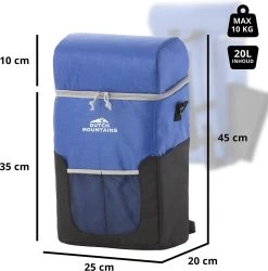 Dutch Mountains Koeltas Rugzak | Cooler Backpack 20 Liter | Picknicktas | Lunchtas | Koelrugzak | Strandtas | Blauw -Buiten Kamperen 1184x1200 7
