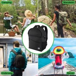 Brisby 4 Laags Geïsoleerde Koeltas Rugzak - 25 Liter - Met Handige Vakken Voor Bestek En Essentials - Waterafstotend Materiaal - Zwart -Buiten Kamperen 1197x1200 44