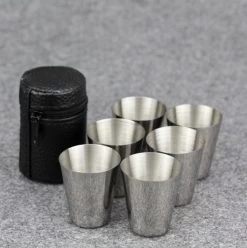 6x Rvs Shot Bekertjes - Borrelglaasjes - Thee/ Koffie Beker - Shotjes Met Leren Case - Bekers 30 ML -Buiten Kamperen 1197x1200 5