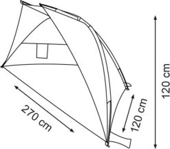 Waimea Strandtent - Bastion - Blauw -Buiten Kamperen 1200x1050