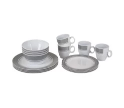 Bo-Camp - Servies - Classic - 16-Delig - Wit/Grijs 9 Bo-Camp - Servies - Classic - 16-Delig - Wit/Grijs -Buiten Kamperen 1200x1050 3
