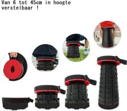 Kampeerkruk - Uitschuifbare Kruk - Rood/Zwart- Tot 120 Kg - Travel Stool - Opvouwbare Campingkruk - Inklapbaar Krukje - Telescopische Kruk - Camping - Outdoor 18 Kampeerkruk - Uitschuifbare Kruk - Rood/Zwart- Tot 120 Kg - Travel Stool - Opvouwbare Campingkruk - Inklapbaar Krukje - Telescopische Kruk - Camping - Outdoor -Buiten Kamperen 1200x1051 8