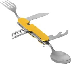 Merkloos Bestek - All -In-One Vork / Lepel / Mes / Flesopener/ Tirbuson - Blauw -Buiten Kamperen 1200x1068 1