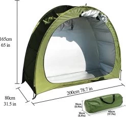 Merkloos Fietstent, Beschermhoes Fietsenschuur, Tent Voor Camping In De Open Lucht-groen 200*80*165CM -Buiten Kamperen 1200x1118 1