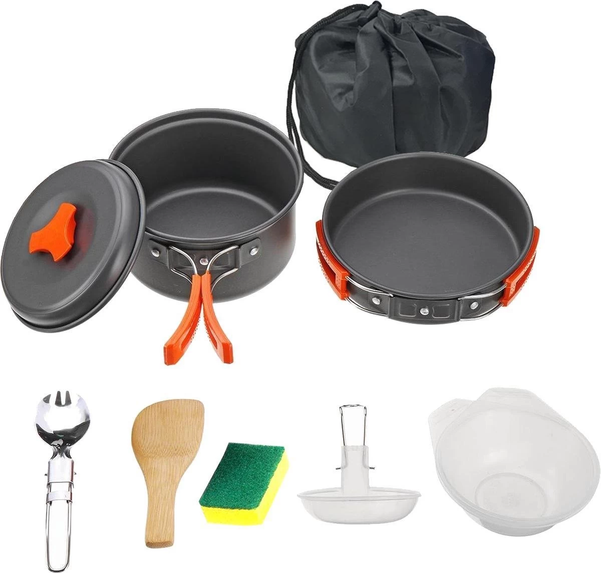 Camping Outdoor Kookset 13-delig Camping Servies En Pannen Pannenset Keukengerei - BPA-vrij & Geen Giftige Stoffen - Opvouwbaar & Licht - Ideaal Voor Reizen, Festival, Wandelen 2 Camping Outdoor Kookset 13-delig Camping Servies En Pannen Pannenset Keukengerei - BPA-vrij & Geen Giftige Stoffen - Opvouwbaar & Licht - Ideaal Voor Reizen, Festival, Wandelen - Afbeelding 2