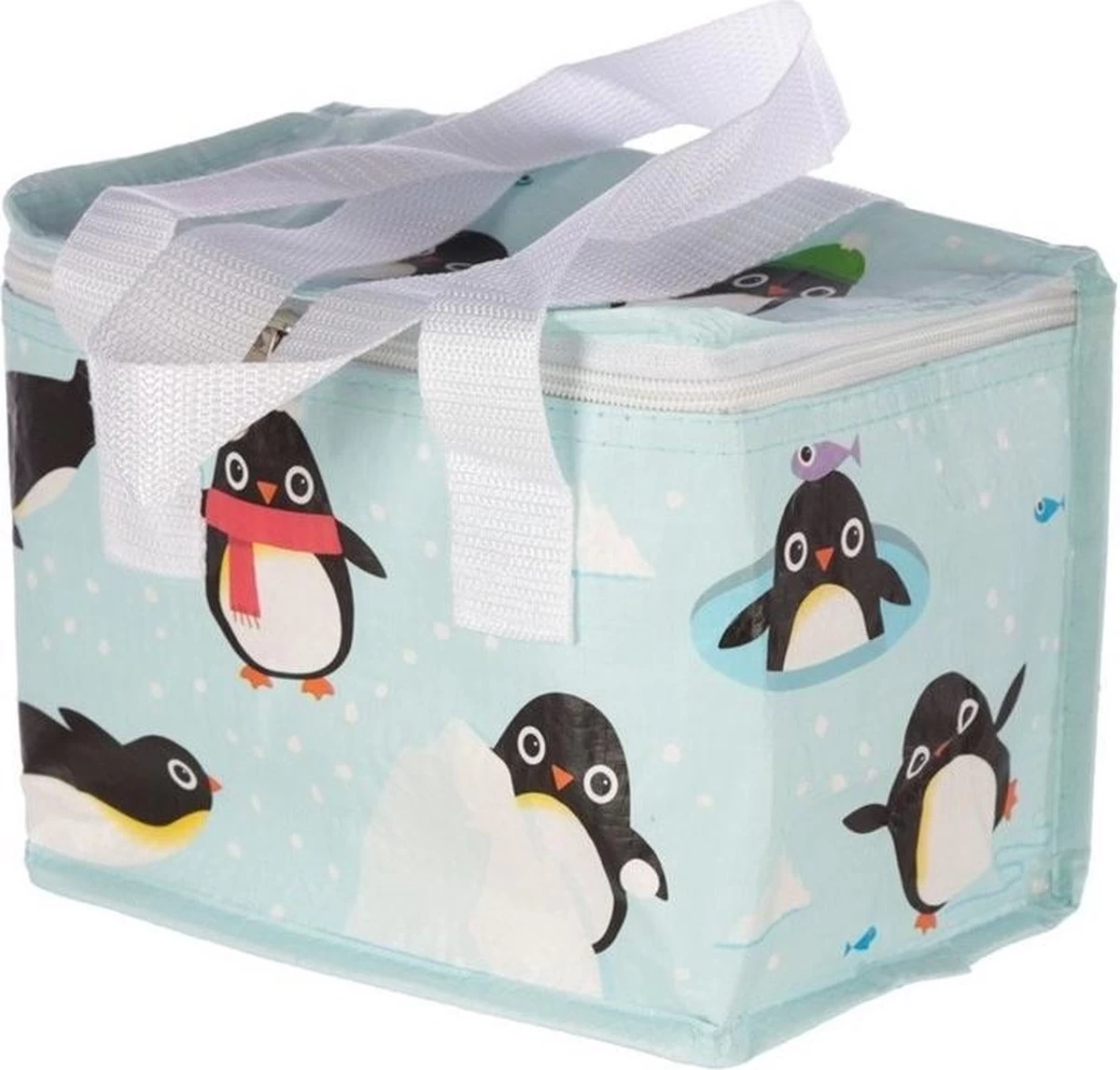 Merkloos Kleine Koeltas Pinguin Print Blauw 20,5 Cm 4 Liter - Koelboxen/koeltassen - Lunchtrommel/lunchtas 1 Merkloos Kleine Koeltas Pinguin Print Blauw 20,5 Cm 4 Liter - Koelboxen/koeltassen - Lunchtrommel/lunchtas