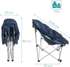 Navaris Klapstoel Met Draagtas - Campingstoel - Draagbare Stoel Voor Kamperen, Festivals En Vissen - Strandstoel - Inklapbaar - Donkerblauw 10 Navaris Klapstoel Met Draagtas - Campingstoel - Draagbare Stoel Voor Kamperen, Festivals En Vissen - Strandstoel - Inklapbaar - Donkerblauw -Buiten Kamperen 1200x1150 7