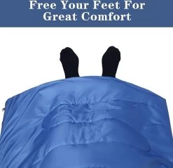 HikeMeister ® Mummy Slaapzak Kamperen Blauw Ca. 220 X 75 Cm Met Draagtas -Buiten Kamperen 1200x1162 5