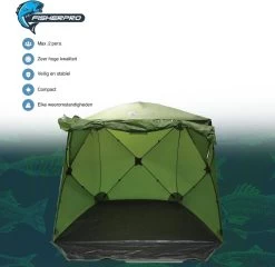 FisherPro WildLand Tent –comfortabele Vistent – Handige Strandtent – Compacte Festival Tent - Uitbreid Mogelijkheden Met Stormcover - Geschikt Voor 2 Personen 9 FisherPro WildLand Tent –comfortabele Vistent – Handige Strandtent – Compacte Festival Tent - Uitbreid Mogelijkheden Met Stormcover - Geschikt Voor 2 Personen -Buiten Kamperen 1200x1164 1