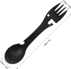 Luverno® - Spork - Incl. Bescherm Hoes - RVS - Bestek To Go - Reisbestek - Keukengadget - 5 In 1 Camping Bestek - Zwart -Buiten Kamperen 1200x1164 9