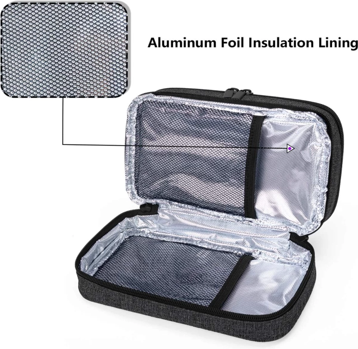 Merkloos Insuline Koeltas Etui Diabetes Tasje Met Ijspak Diabetes Clutch Zwart 4 Merkloos Insuline Koeltas Etui Diabetes Tasje Met Ijspak Diabetes Clutch Zwart - Afbeelding 4