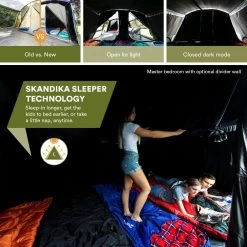 Skandika Montana 8 Sleeper Tent – Tunneltent – 8 Persoons Familietent - Campingtent – Sleeper Technology (2 Tot 4 Extra Donkere Slaapcabines) – Ingenaaide Tentvloer - Muggengaas – 700 X 310 X 200 Cm (LxBxH) – 5000mm Waterkolom – Kamperen – Blauw/wit 11 Skandika Montana 8 Sleeper Tent – Tunneltent – 8 Persoons Familietent - Campingtent – Sleeper Technology (2 Tot 4 Extra Donkere Slaapcabines) – Ingenaaide Tentvloer - Muggengaas – 700 X 310 X 200 Cm (LxBxH) – 5000mm Waterkolom – Kamperen – Blauw/wit -Buiten Kamperen 1200x1200 103