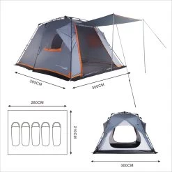 Where Tomorrow Gezinstent Met Zonnendak 300X395X200 Cm- Grijs - 5 Persoons 12 Where Tomorrow Gezinstent Met Zonnendak 300X395X200 Cm- Grijs - 5 Persoons -Buiten Kamperen 1200x1200 173