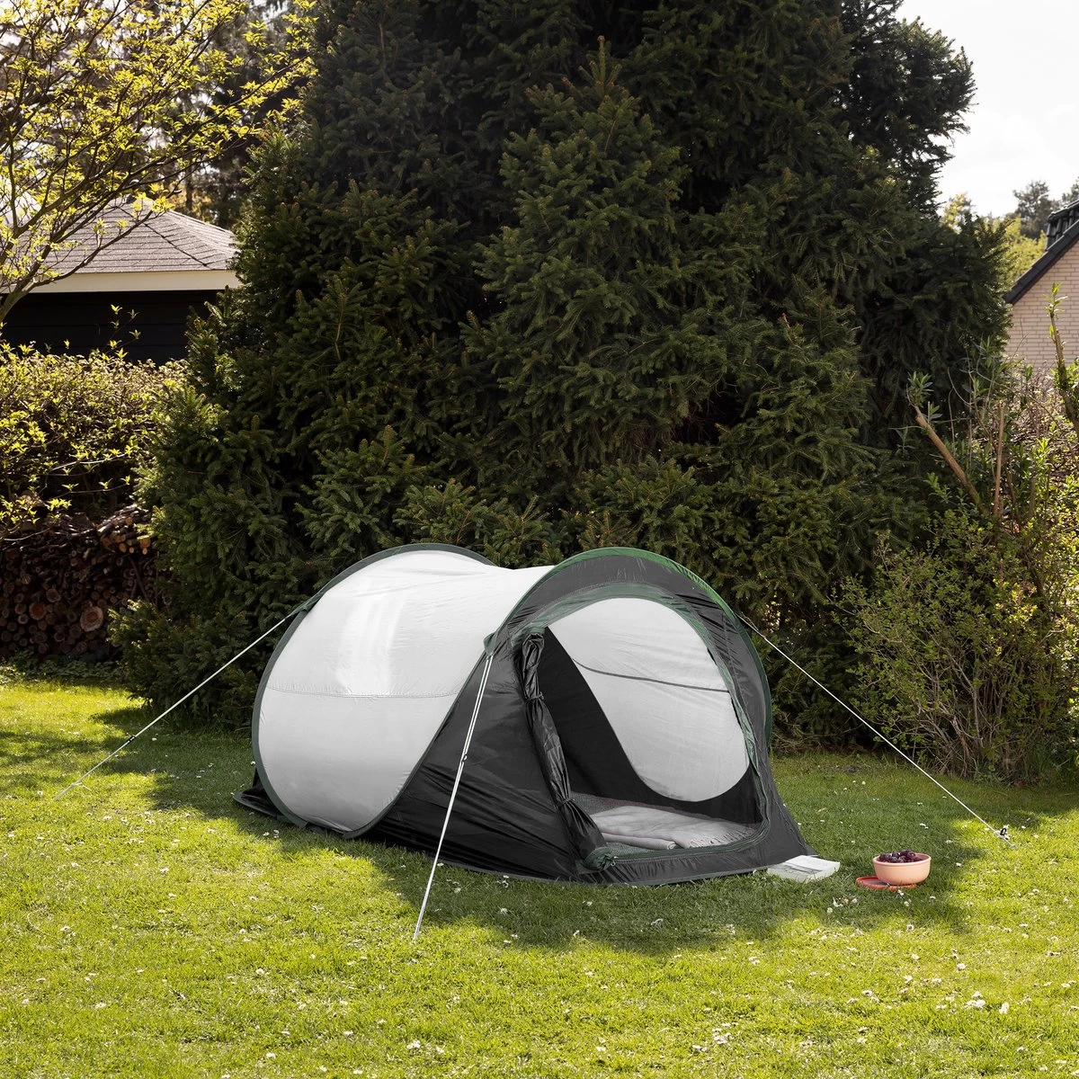 JEMIDI Tweepersoons Pop-up Tent - Opgooitent, Werptent Voor 2 Personen - Ideaal Als Festivaltent Of Kampeertent - Verschillende Kleuren 9 JEMIDI Tweepersoons Pop-up Tent - Opgooitent, Werptent Voor 2 Personen - Ideaal Als Festivaltent Of Kampeertent - Verschillende Kleuren - Afbeelding 9