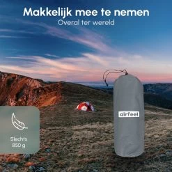 AirFeel Opblaasbaar Slaapmatje - Ingebouwde Pomp En Kussen - Lichtgewicht - 196 X 60 X 6cm - Gray -Buiten Kamperen 1200x1200 372