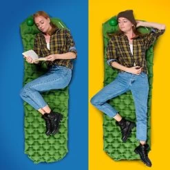 TRVLMORE Slaapmat - Zelfopblazend - 1 Persoons - Ingebouwde Pomp En Kussen - Groen 12 TRVLMORE Slaapmat - Zelfopblazend - 1 Persoons - Ingebouwde Pomp En Kussen - Groen -Buiten Kamperen 1200x1200 404