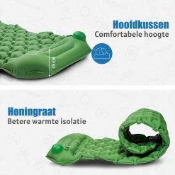 TRVLMORE Slaapmat - Zelfopblazend - 1 Persoons - Ingebouwde Pomp En Kussen - Groen 18 TRVLMORE Slaapmat - Zelfopblazend - 1 Persoons - Ingebouwde Pomp En Kussen - Groen -Buiten Kamperen 1200x1200 409
