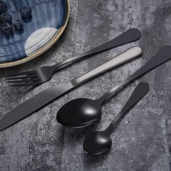 SMILON Bestekset In Koffer Zwart - 16 Delig Messen Vorken Lepels Voor 4 Personen - Camping - Ideaal Voor Reizen, Kamperen, Thuis 5 SMILON Bestekset In Koffer Zwart - 16 Delig Messen Vorken Lepels Voor 4 Personen - Camping - Ideaal Voor Reizen, Kamperen, Thuis -Buiten Kamperen 1200x1200 454