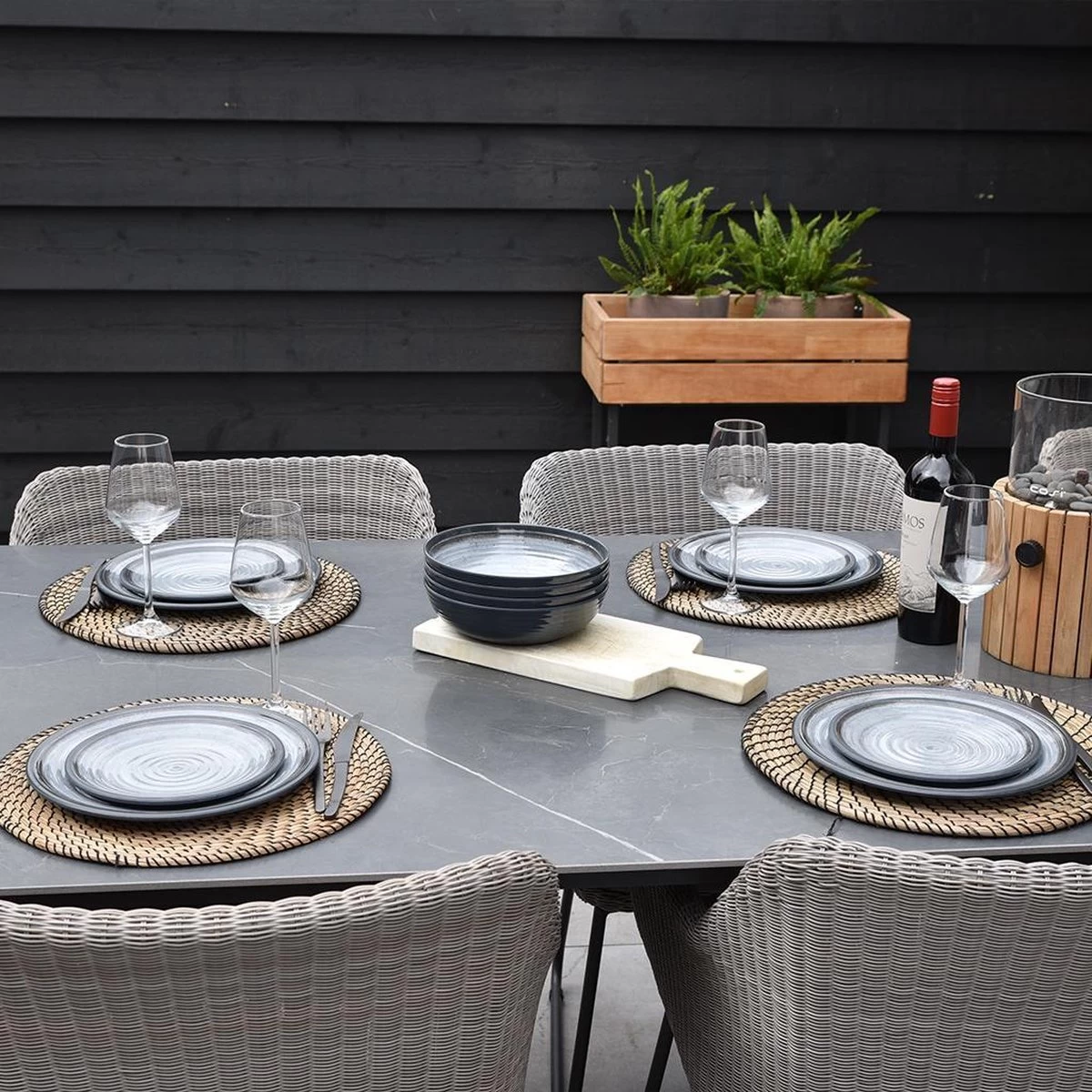 Travellife Jávea Serviesset - 16-delig - Donkergrijs 3 Travellife Jávea Serviesset - 16-delig - Donkergrijs - Afbeelding 3