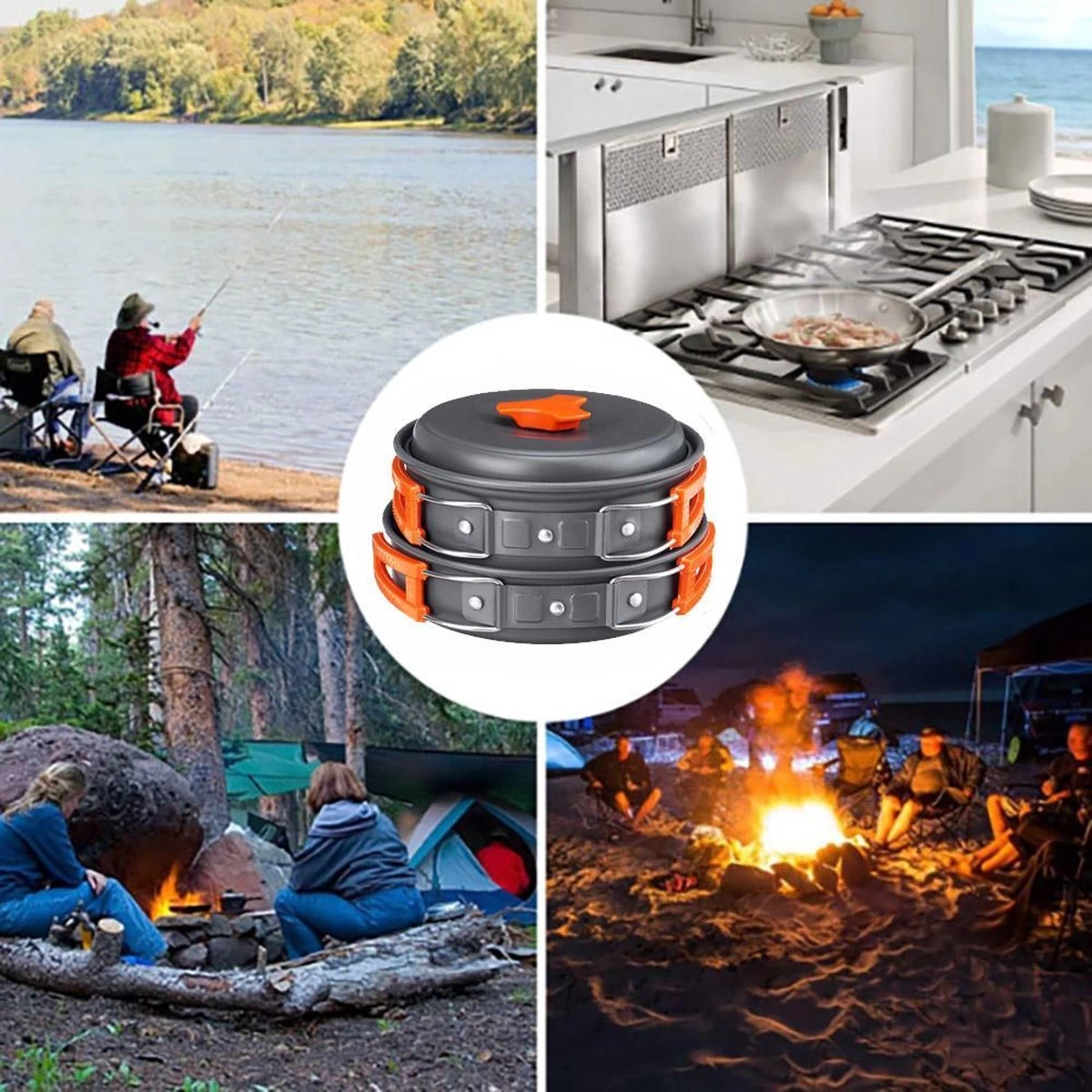 Camping Outdoor Kookset 13-delig Camping Servies En Pannen Pannenset Keukengerei - BPA-vrij & Geen Giftige Stoffen - Opvouwbaar & Licht - Ideaal Voor Reizen, Festival, Wandelen 8 Camping Outdoor Kookset 13-delig Camping Servies En Pannen Pannenset Keukengerei - BPA-vrij & Geen Giftige Stoffen - Opvouwbaar & Licht - Ideaal Voor Reizen, Festival, Wandelen - Afbeelding 8