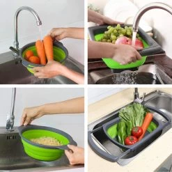 Buxibo - 3-Delige Keuken Vergiet Set Inklapbaar Groen/Grijs 35 Buxibo - 3-Delige Keuken Vergiet Set Inklapbaar Groen/Grijs -Buiten Kamperen 1200x1200 539