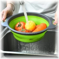 Merkloos Inklapbare Vergiet - Opvouwbaar - Groot - Blauw - Siliconen -Buiten Kamperen 1200x1200 542