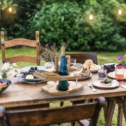 Merkloos Houten Outdoor Wijntafel Draagbare Houten Picknicktafel Mini Campingtafels Met Wijnglas Houder Voor Tuin Outdoor Camping Picknick Strand - Plataan Hout - Wijn -Buiten Kamperen 1200x1200 583