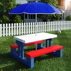 Merkloos Kinder Picknicktafel Met Parasol - Blauw 18 Merkloos Kinder Picknicktafel Met Parasol - Blauw -Buiten Kamperen 1200x1200 711