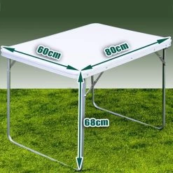 Merkloos Aluminium Inklapbare Tuintafel - Campingtafel - 80x60x68 Cm -Buiten Kamperen 1200x1200 809