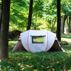 Fly Lab Luxe Pop Up Tent - Kampeer Tent - Grijs/Oranje - 4 Persoons -Buiten Kamperen 1200x1200 82