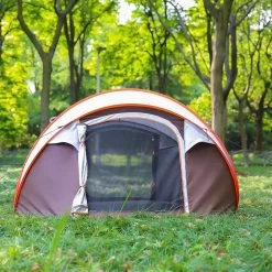 Fly Lab Luxe Pop Up Tent - Kampeer Tent - Grijs/Oranje - 4 Persoons -Buiten Kamperen 1200x1200 84