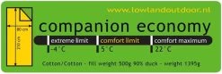 LOWLAND OUTDOOR® Donzen Slaapzak - Companion Economy - 210x80 Cm - Rood -Buiten Kamperen 1200x403