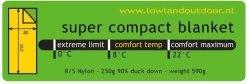 LOWLAND OUTDOOR® Donzen Slaapzak - Super Compact Blanket - 210 X 80 Cm - 590gr +8°C -Buiten Kamperen 1200x406