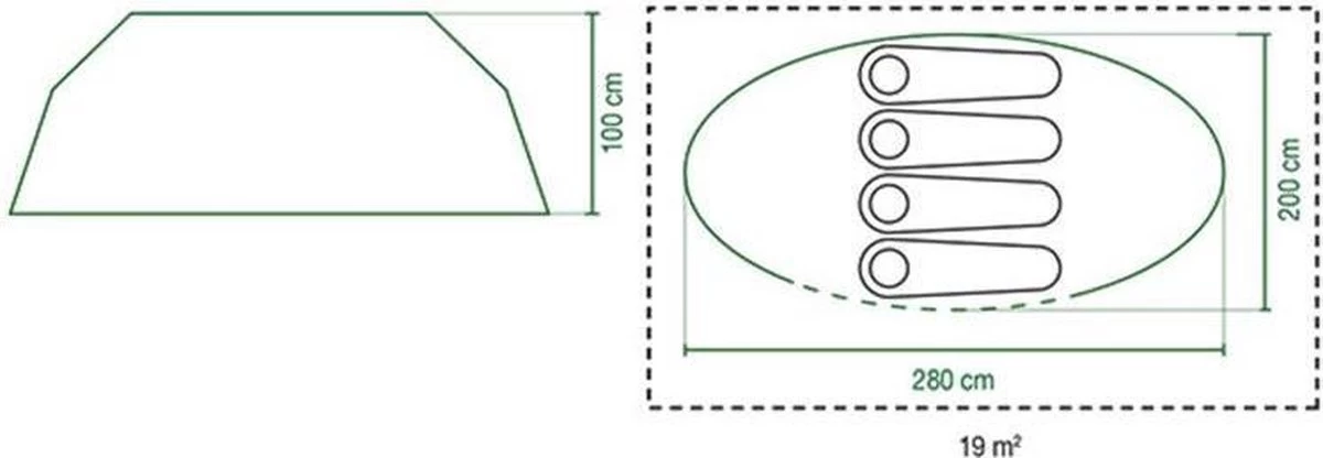 Coleman Galiano 4 Pop-up Tent - 4-Persoons - Blauw/Wit 7 Coleman Galiano 4 Pop-up Tent - 4-Persoons - Blauw/Wit - Afbeelding 7