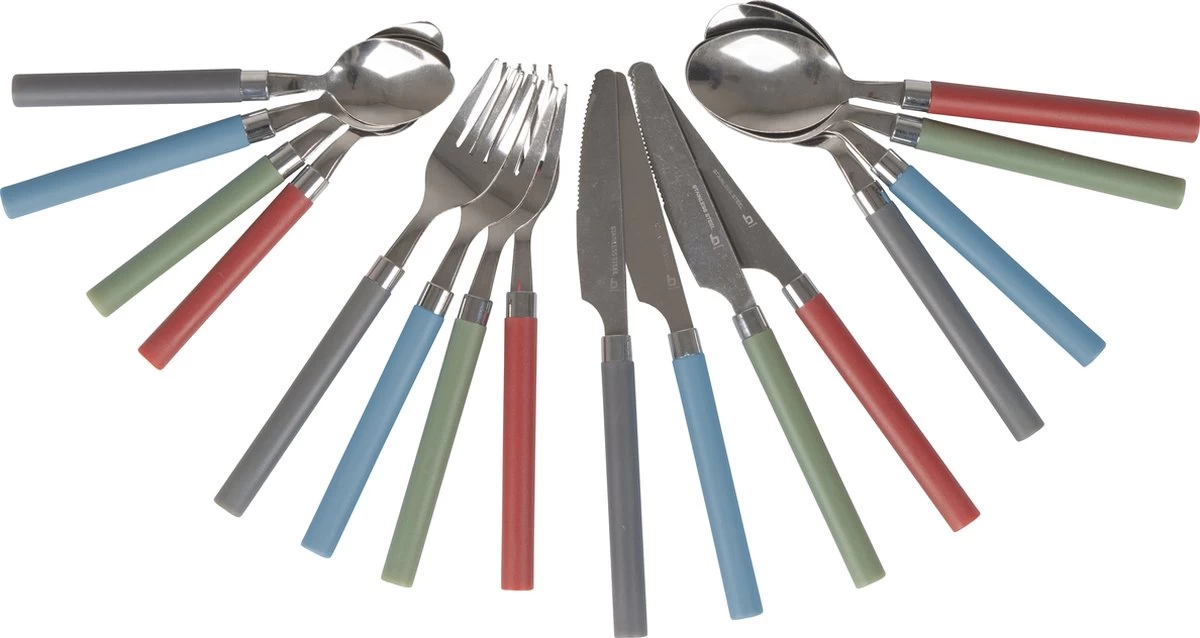 Bo-Camp Bestekset - 4-Delig - 1-Persoons - Groen 4 Bo-Camp Bestekset - 4-Delig - 1-Persoons - Groen - Afbeelding 4