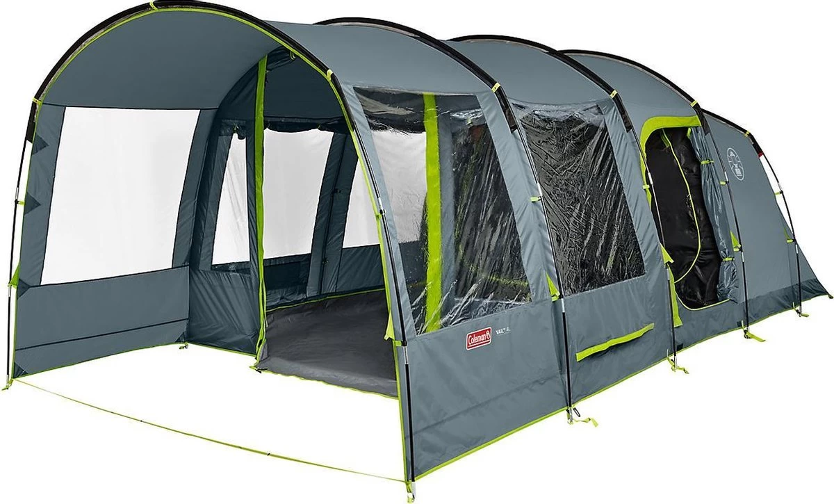 Coleman Vail 4L Tunneltent - Familie Tent - 4-Persoons - Grijs/Groen 2 Coleman Vail 4L Tunneltent - Familie Tent - 4-Persoons - Grijs/Groen - Afbeelding 2
