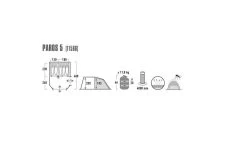 High Peak Paros 5 Tunneltent - 5-Persoons - Donkergrijs -Buiten Kamperen 1200x727