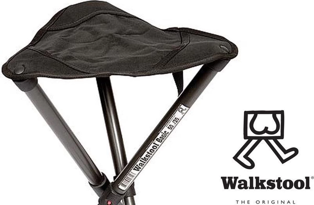 Walkstool 3-poots Krukje - Basic 50cm - Verstelbaar - Antraciet 2 Walkstool 3-poots Krukje - Basic 50cm - Verstelbaar - Antraciet - Afbeelding 2
