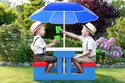 Merkloos Kinder Picknicktafel Met Parasol - Blauw 15 Merkloos Kinder Picknicktafel Met Parasol - Blauw -Buiten Kamperen 1200x800 134