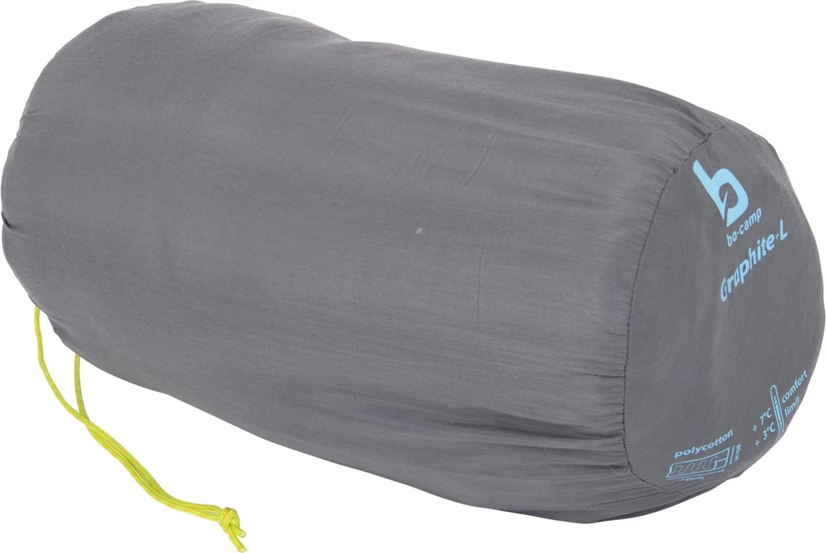 Bo-Camp - Slaapzak - Graphite-L - 200x80 Cm - Grijs/Blauw 3 Bo-Camp - Slaapzak - Graphite-L - 200x80 Cm - Grijs/Blauw - Afbeelding 3