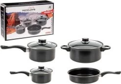 Camping/Outdoor/Reis Pannenset Aluminium 7-delig - Kampeerspullen - Camping Benodigdheden/accessoires