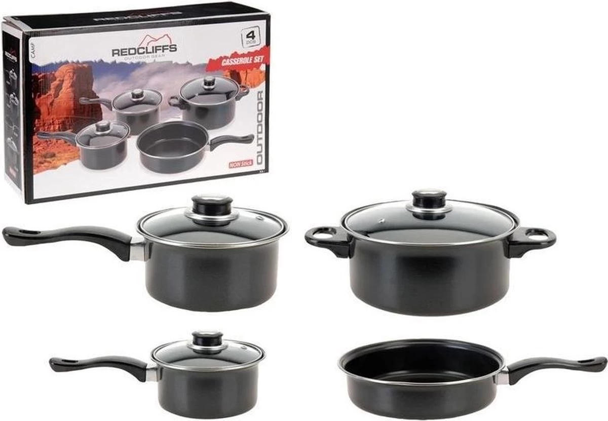 Camping/Outdoor/Reis Pannenset Aluminium 7-delig - Kampeerspullen - Camping Benodigdheden/accessoires 1 Camping/Outdoor/Reis Pannenset Aluminium 7-delig - Kampeerspullen - Camping Benodigdheden/accessoires