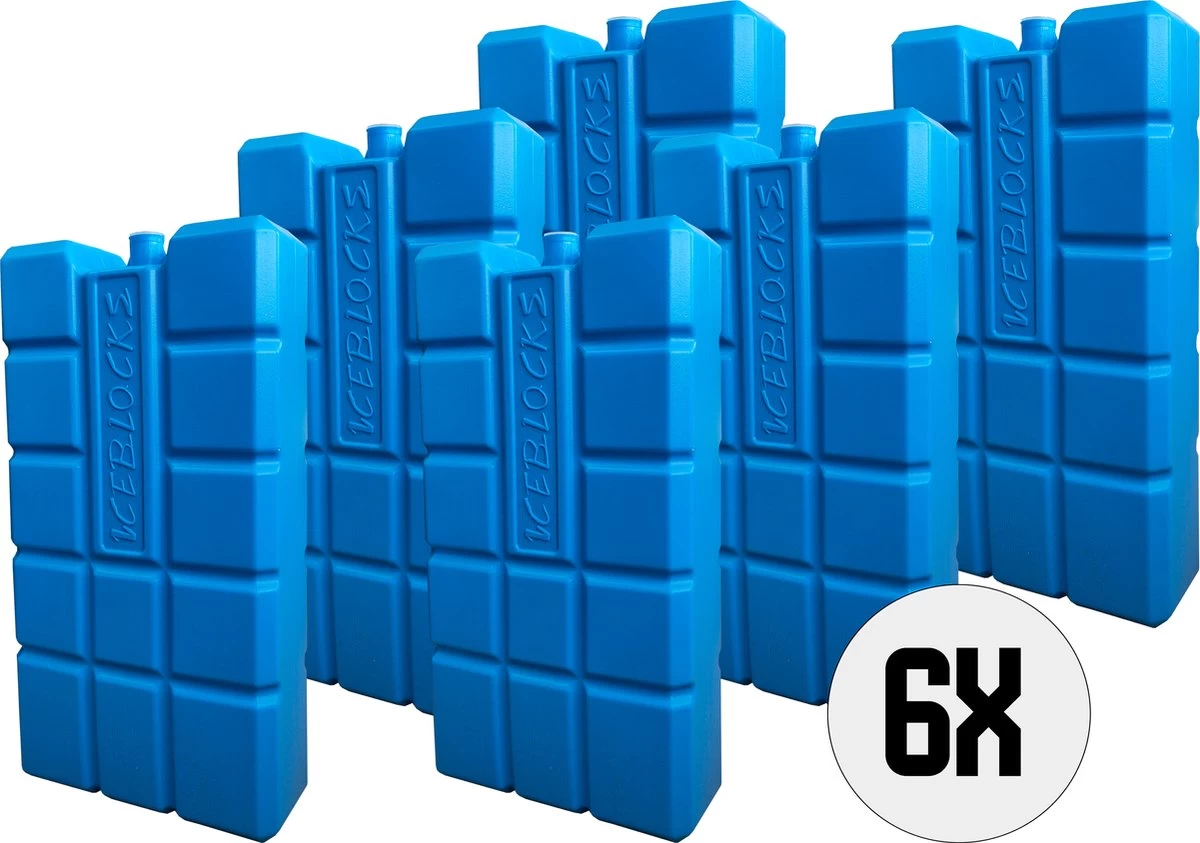 DULA Koelelementen - Blauw - 6 Stuks - 750 Gram - 20x10,5x4cm 1 DULA Koelelementen - Blauw - 6 Stuks - 750 Gram - 20x10,5x4cm