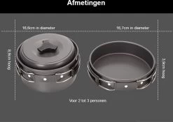 Hikr® Camping Pannenset - Complete 22-delige Kookset - Lichtgewicht - Kookgerei Servies - Outdoor - BPA-vrij - Keukengerei Set -Buiten Kamperen 1200x848 3