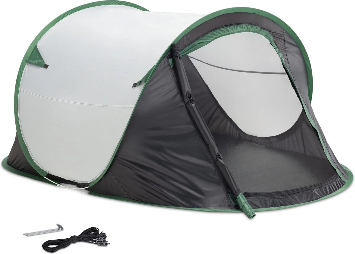 JEMIDI Tweepersoons Pop-up Tent - Opgooitent, Werptent Voor 2 Personen - Ideaal Als Festivaltent Of Kampeertent - Verschillende Kleuren 13 JEMIDI Tweepersoons Pop-up Tent - Opgooitent, Werptent Voor 2 Personen - Ideaal Als Festivaltent Of Kampeertent - Verschillende Kleuren - Afbeelding 13