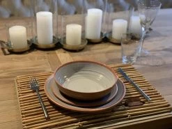 Camping Servies - 12 Delig – 100% Melamine Servies Set – Campingservies – Melamine Servies - Terracotta Style