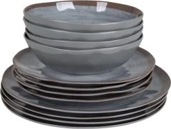 Bo-Camp Servies - Halo - 12-delig - Grijs -Buiten Kamperen 1200x910 1